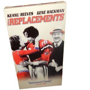 The Replacements Keanu Reeves Gene Hackman 2000 vintage VHS in original case
